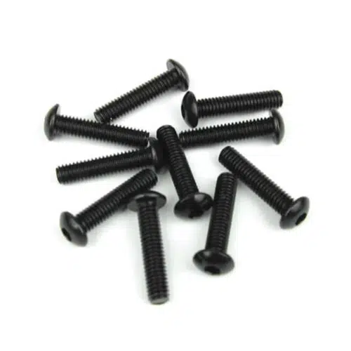 TKR1448 TKR1448-M4x18mm Button Head Screws (black, 10pcs) – Bild 1