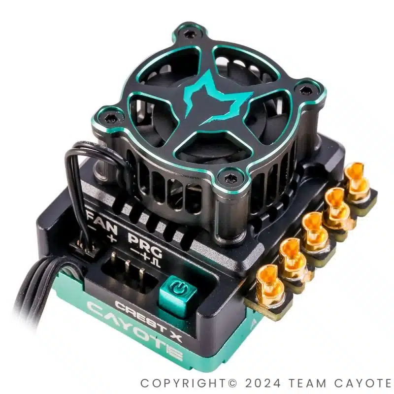 CAA11001 CAYOTE Racing ESC CREST X, 160A/1100A 2-3S LiPo BEC 6.0V/7.4V, 5A CAYOTE 1/10 TC & Offroad – Bild 1
