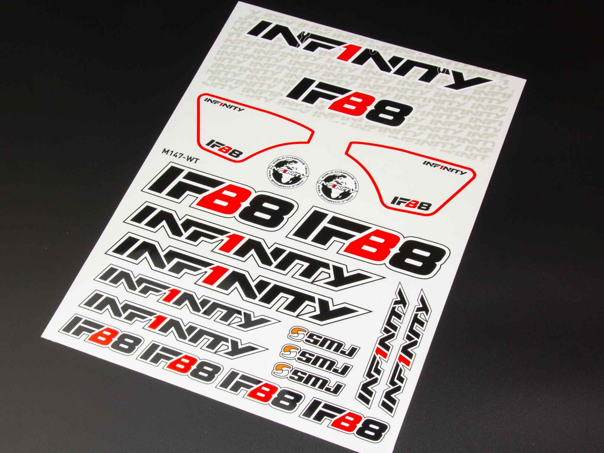 M147WT 01.jpg INF1NITY IFB8 DECAL SHEET (WHITE) – Bild 1