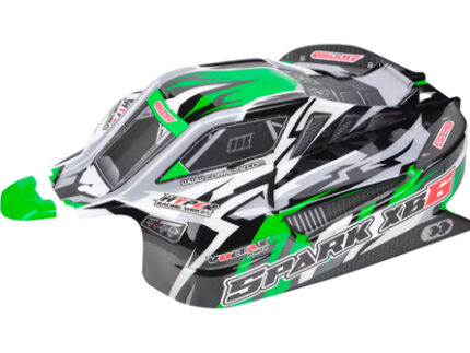 Team Corally - Polycarbonate Body - Spark XB6 - Green - Cut - Decal Sheet - 1 pc