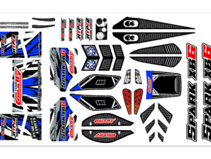 Team Corally - Body Decal Sheet - Spark XB6 - Blue - 1 pc