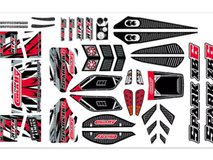 Team Corally - Body Decal Sheet - Spark XB6 - Red - 1 pc