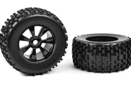 Team Corally - Off-Road 1/8 Monster Truck Tires - Gripper - Glued on Black Rims - 1 Paar