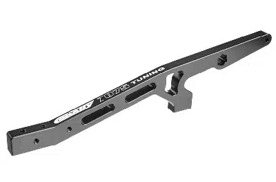 Team Corally - Chassis Brace V2 - Rear - Swiss Made 7075 T6 - Hard Anodised - Black - Made In Italy - fits Kronos - Shogun - 1pc