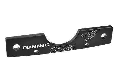 Team Corally - Suspension Arm Mount - RF - Swiss Made 7075 T6 - 3mm - Hard Anodised - Black - Made In Italy