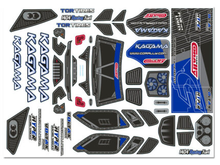 Team Corally - Body Decal Sheet - Kagama - Blue - 1 pc