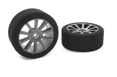 Team Corally - Attack Moosgummi Reifen - 1/10 GP Toerenwagen - 42 shore - 26mm Vorder - Carbon Felgen - 2 Sts Team Corally - Attack Moosgummi Reifen - 1/10 GP Toerenwagen - 42 shore - 26mm Vorder - Carbon Felgen - 2 Sts