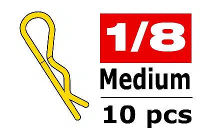 Team Corally - Karosserieklammern gebogen - Mittel - Gold - 10 St.