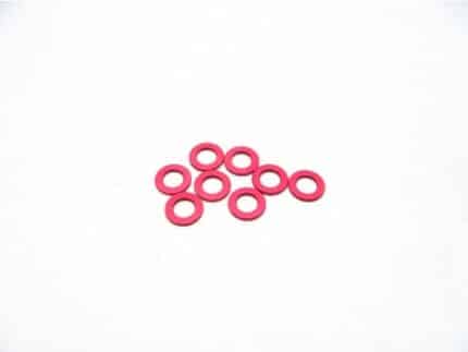 Hiro Seiko 3mm Alloy Spacer Set (0.5mm) [Red]