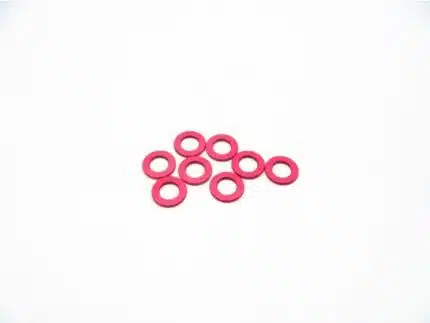 Hiro Seiko 3mm Alloy Spacer Set (0.5mm) [Red]