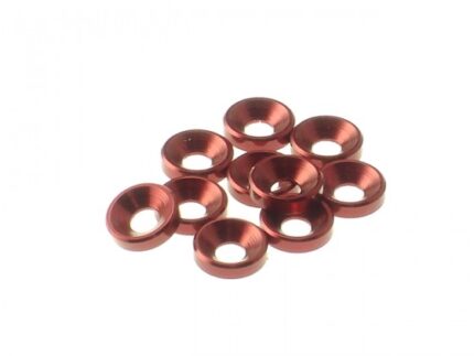 Hiro Seiko 3mm Alloy Countersunk Washer [Red] ( 10 pcs)