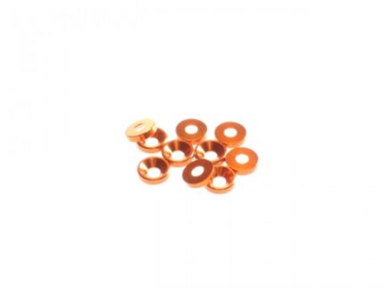 Hiro Seiko 3mm Alloy Countersunk Washer [Orange] ( 10 pcs)
