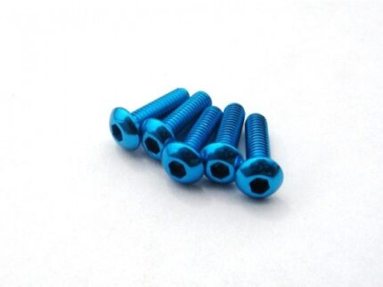 Hiro Seiko Alloy Hex Socket Button Head Screw M3x10 [T-Blue] ( 5 pcs)