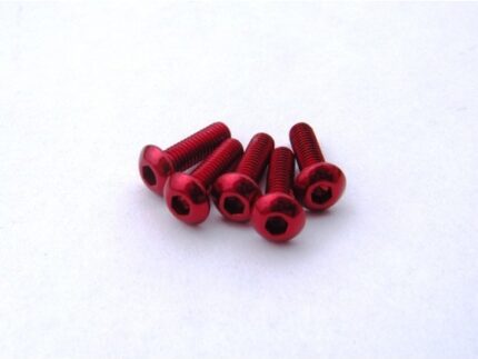Hiro Seiko Alloy Hex Socket Button Head Screw M3x12 [Red] ( 5 pcs)