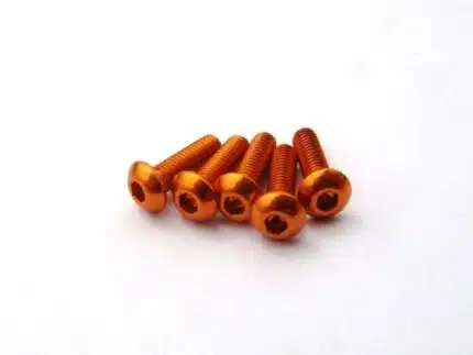 Hiro Seiko Alloy Hex Socket Button Head Screw M3x8 [Orange] ( 5 pcs)