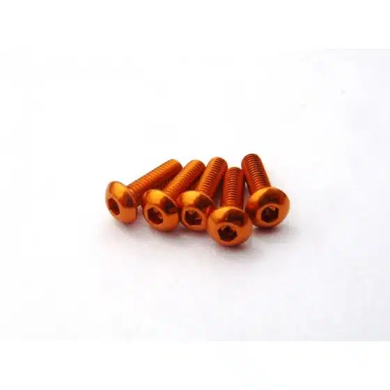 Hiro Seiko Alloy Hex Socket Button Head Screw M3x10 [Orange] ( 5 pcs)