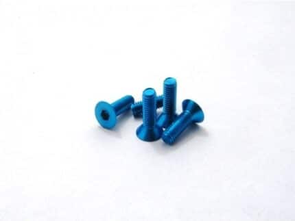 Hiro Seiko Alloy Hex Socket Flat Head Screw M3x12 [T-Blue] ( 5 pcs)