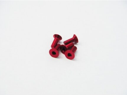 Hiro Seiko Alloy Hex Socket Flat Head Screw M3x6 [Red] ( 5 pcs)