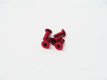 Hiro Seiko Alloy Hex Socket Flat Head Screw M3x6 [Red] ( 5 pcs)