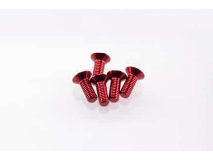 Hiro Seiko Alloy Hex Socket Flat Head Screw M3x8 [Red] ( 5 pcs)