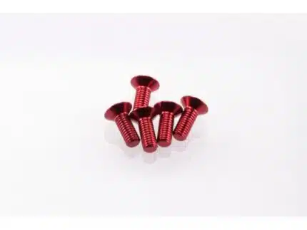 Hiro Seiko Alloy Hex Socket Flat Head Screw M3x8 [Red] ( 5 pcs)