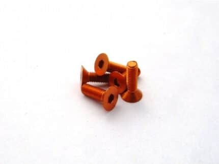 Hiro Seiko Alloy Hex Socket Flat Head Screw M3x8 [Orange] ( 5 pcs)