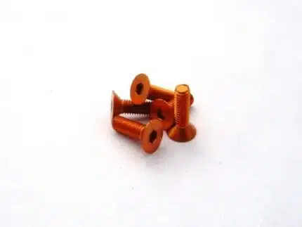 Hiro Seiko Alloy Hex Socket Flat Head Screw M3x10 [Orange] ( 5 pcs)