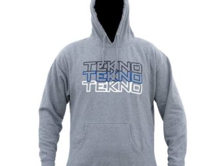 Tekno RC Pull Over Hoodie (stacked logo, gray) Gr.M