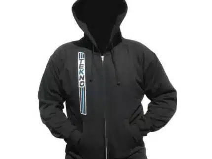 Tekno RC “Stripe” Zippered Hoodie Gr.M (vertical design, black)