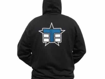 Tekno RC “Stripe” Zippered Hoodie Gr.M (vertical design, black)