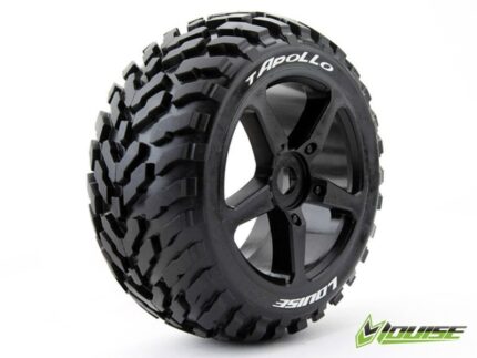 LOUISE Komplettrad T-Apollo Race-Compound Speichen-Felge schwarz