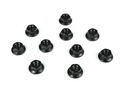 TKR1211-M3 Locknuts (flanged, black, 10pcs)