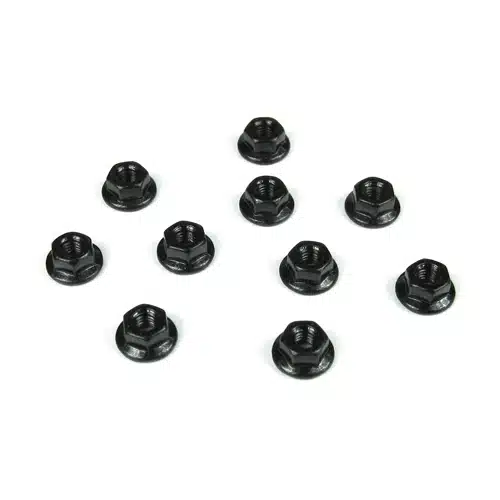 TKR1211-M3 Locknuts (flanged, black, 10pcs) TKR1211-M3 Locknuts (flanged, black, 10pcs)