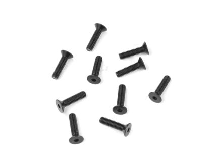 TKR1303-M2.5x10mm Flat Head Screws (black, 10pcs)