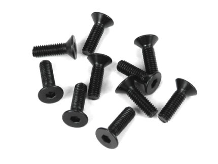 TKR1323-M3x10mm Flat Head Screws (black, 10pcs)