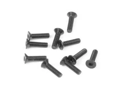 TKR1324-M3x12mm Flat Head Screws (black, 10pcs)