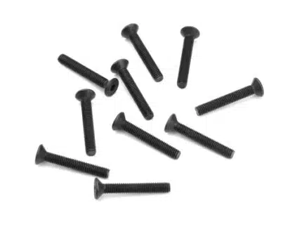 TKR1329-M3x20mm Flat Head Screws (black, 10pcs)
