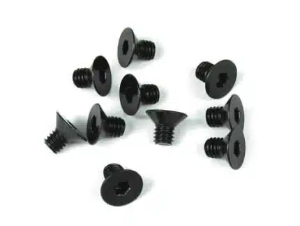 TKR1341 – M4x6mm Flat Head Screws (black, 10pcs)