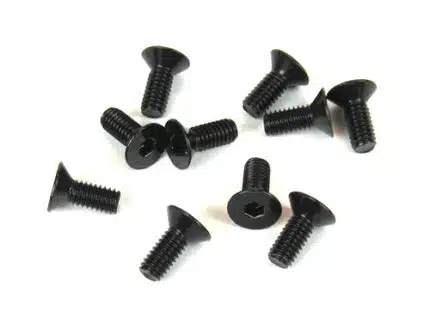 TKR1343-M4x10mm Flat Head Screws (black, 10pcs)