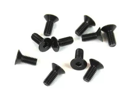 TKR1344-M4x12mm Flat Head Screws (black, 10pcs)
