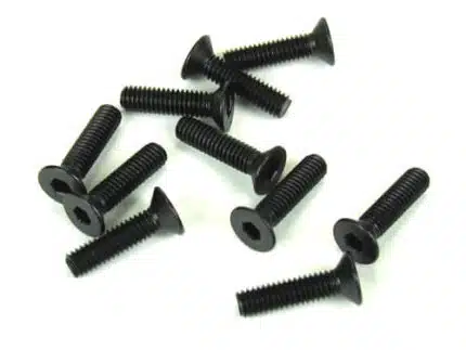 TKR1346-M4x15mm Flat Head Screws (black, 10pcs)