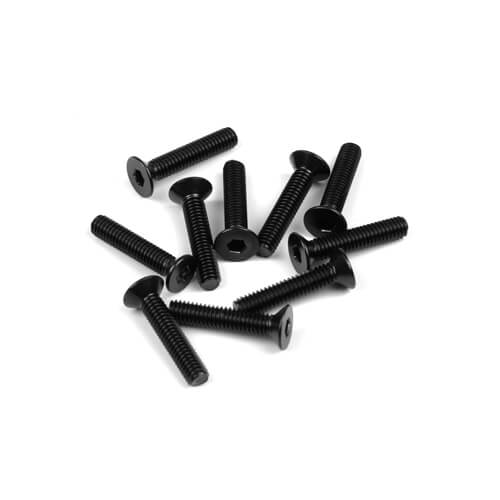 TKR1349-M4x20mm Flat Head Screws (black, 10pcs) TKR1349-M4x20mm Flat Head Screws (black, 10pcs)