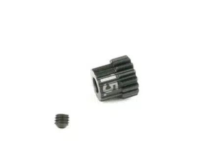 TKR4275 – 5MM Bore MOD 0.8 Pinion Gear (15T, hrdnd steel, etched)