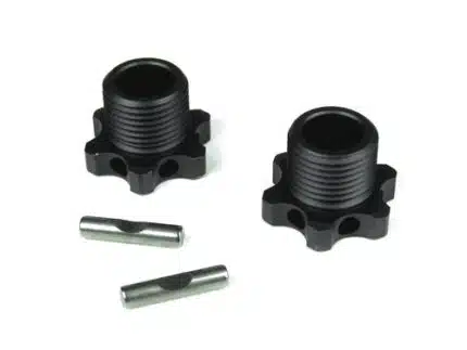 TKR5071-Wheel Hubs (17mm, aluminum, gun metal anodized, w/pins, 2 Stück)