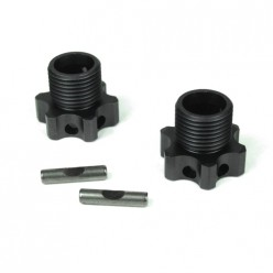 TKR5071c-Wheel Hubs (17mm, lightened, aluminum,2mm offset, w/pins, 2 Stück)