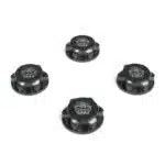 TKR5116C -Wheel Nuts (RC Logo, 17mm, gun metal anodized, M12x1.0, 4pcs)
