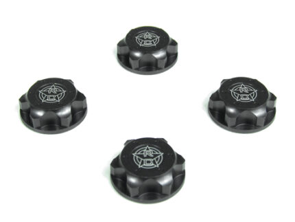 TKR5116C -Wheel Nuts (RC Logo, 17mm, gun metal anodized, M12x1.0, 4pcs)