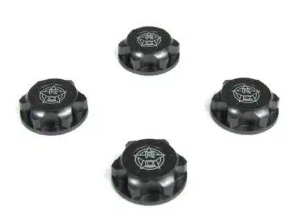 TKR5116C -Wheel Nuts (RC Logo, 17mm, gun metal anodized, M12x1.0, 4pcs)