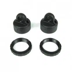 TKR6018-Shock Cap and Spring Adjustement Nuts(Kunststoff for 2 Shocks)