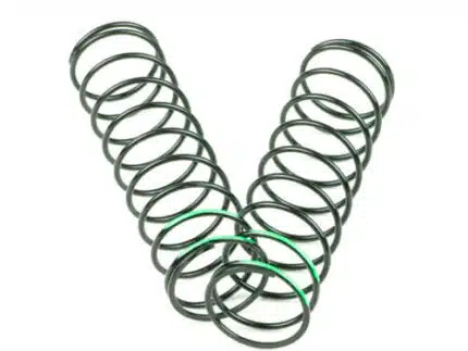TKR6031B – Shock Spring Set (rear, 1.5 x 10.25T, 3.48lb/in, 83mm, green)